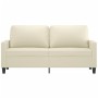 Sofá de 2 plazas de cuero sintético color crema 140 cm by , Sofas - Ref: Foro24-359138, Price: 210,99 €, Discount: %