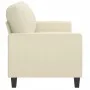 Sofá de 2 plazas de cuero sintético color crema 140 cm by , Sofas - Ref: Foro24-359138, Price: 207,77 €, Discount: %