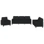 Sofagarnitur mit 3-teiligen Kissen aus schwarzem Kunstleder. von , Sofas - Ref: Foro24-3201398, Preis: 579,80 €, Rabatt: %