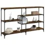 Mesa consola madera de ingeniería roble ahumado 160x32x95 cm by , Side tables - Ref: Foro24-833957, Price: 85,15 €, Discount: %