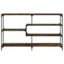 Mesa consola madera de ingeniería roble ahumado 160x32x95 cm by , Side tables - Ref: Foro24-833957, Price: 85,15 €, Discount: %