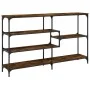 Mesa consola madera de ingeniería roble ahumado 160x32x95 cm by , Side tables - Ref: Foro24-833957, Price: 85,15 €, Discount: %