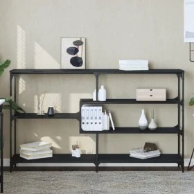 Schwarzer Konsolentisch aus Ingenieurholz 160x32x95 cm von , Seitentische - Ref: Foro24-833955, Preis: 91,91 €, Rabatt: %