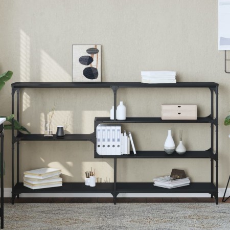 Mesa consola madera de ingeniería negra 160x32x95 cm by , Side tables - Ref: Foro24-833955, Price: 92,65 €, Discount: %