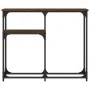 Mesa consola madera de ingeniería marrón roble 90x22,5x75 cm de , Mesas auxiliares - Ref: Foro24-834094, Precio: 42,31 €, Des...