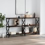 Konsole aus geräucherter Eichen-Ingenieurholz 200x28x80,5 cm. von , Seitentische - Ref: Foro24-835431, Preis: 70,48 €, Rabatt: %