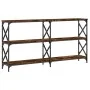 Mesa consola madera de ingeniería roble ahumado 200x28x80,5 cm by , Side tables - Ref: Foro24-835431, Price: 69,84 €, Discoun...