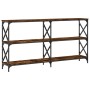 Mesa consola madera de ingeniería roble ahumado 200x28x80,5 cm by , Side tables - Ref: Foro24-835431, Price: 70,48 €, Discoun...