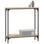 Mesa consola madera de ingeniería roble Sonoma 75x22,5x75 cm by , Side tables - Ref: Foro24-834021, Price: 42,73 €, Discount: %