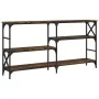 Mesa consola madera de ingeniería roble ahumado 150x29x76,5 cm by , Side tables - Ref: Foro24-835471, Price: 69,28 €, Discoun...