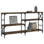 Mesa consola madera de ingeniería roble ahumado 150x29x76,5 cm by , Side tables - Ref: Foro24-835471, Price: 72,22 €, Discoun...