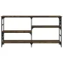 Mesa consola madera de ingeniería roble ahumado 150x29x76,5 cm by , Side tables - Ref: Foro24-835471, Price: 69,28 €, Discoun...