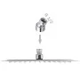 Cabezal de ducha cuadrado efecto lluvia acero inoxidable 25x25 de vidaXL, Cabezales de ducha - Ref: Foro24-142160, Precio: 22...