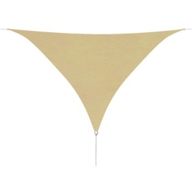 Toldo de vela triangular tela Oxford beige 3,6x3,6x3,6 m