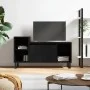 Schwarzer TV-Schrank aus Sperrholz, 100 x 35 x 55 cm von , TV-Möbel - Ref: Foro24-831325, Preis: 66,82 €, Rabatt: %