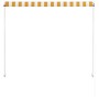 Toldo retráctil amarillo y blanco 100x150 cm