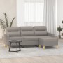 3-seater sofa with stool in taupe gray fabric 180 cm by , Sofas - Ref: Foro24-3201080, Price: 306,92 €, Discount: %