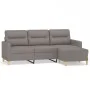 3-seater sofa with stool in taupe gray fabric 180 cm by , Sofas - Ref: Foro24-3201080, Price: 302,46 €, Discount: %