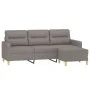 3-seater sofa with stool in taupe gray fabric 180 cm by , Sofas - Ref: Foro24-3201080, Price: 302,46 €, Discount: %