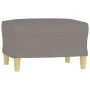 3-seater sofa with stool in taupe gray fabric 180 cm by , Sofas - Ref: Foro24-3201080, Price: 302,46 €, Discount: %