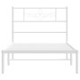 Bettgestell aus Metall mit weißem Kopfteil 75x190 cm von , Betten und Lattenroste - Ref: Foro24-355306, Preis: 60,68 €, Rabat...