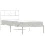Metallbettgestell mit weißem Kopfteil 107x203 cm von , Betten und Lattenroste - Ref: Foro24-355312, Preis: 69,36 €, Rabatt: %