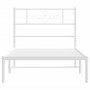 Metallbettgestell mit weißem Kopfteil 107x203 cm von , Betten und Lattenroste - Ref: Foro24-355312, Preis: 69,36 €, Rabatt: %