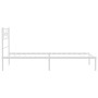 Metallbettgestell mit weißem Kopfteil 107x203 cm von , Betten und Lattenroste - Ref: Foro24-355312, Preis: 69,36 €, Rabatt: %