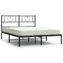 Estructura de cama con cabecero metal negro 120x200 cm de , Camas y somieres - Ref: Foro24-355461, Precio: 96,80 €, Descuento: %