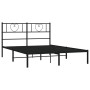 Estructura de cama con cabecero metal negro 120x200 cm de , Camas y somieres - Ref: Foro24-355461, Precio: 96,80 €, Descuento: %