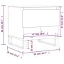Smoked oak engineered wood coffee table 50x46x50 cm by , Coffee table - Ref: Foro24-830934, Price: 40,29 €, Discount: %