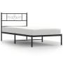 Bed frame with black metal headboard 75x190 cm by , Beds and slatted bases - Ref: Foro24-355752, Price: 71,51 €, Discount: %