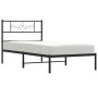 Bed frame with black metal headboard 75x190 cm by , Beds and slatted bases - Ref: Foro24-355752, Price: 71,51 €, Discount: %