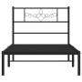 Bed frame with black metal headboard 75x190 cm by , Beds and slatted bases - Ref: Foro24-355752, Price: 71,51 €, Discount: %