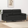 2-seater sofa with black fabric cushions 140 cm by , Sofas - Ref: Foro24-3200825, Price: 233,52 €, Discount: %