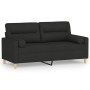 2-seater sofa with black fabric cushions 140 cm by , Sofas - Ref: Foro24-3200825, Price: 233,52 €, Discount: %