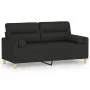 2-seater sofa with black fabric cushions 140 cm by , Sofas - Ref: Foro24-3200825, Price: 230,11 €, Discount: %