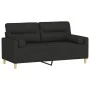 2-seater sofa with black fabric cushions 140 cm by , Sofas - Ref: Foro24-3200825, Price: 230,11 €, Discount: %
