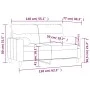 2-seater sofa with black fabric cushions 140 cm by , Sofas - Ref: Foro24-3200825, Price: 230,11 €, Discount: %