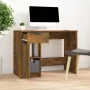 Schreibtisch aus geräuchertem Eichensperrholz, 100 x 50 x 75 cm von , Schreibtische - Ref: Foro24-817126, Preis: 86,65 €, Rab...