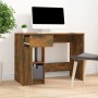 Schreibtisch aus geräuchertem Eichensperrholz, 100 x 50 x 75 cm von , Schreibtische - Ref: Foro24-817126, Preis: 87,64 €, Rab...