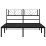 Estructura de cama con cabecero metal negro 120x190 cm de , Camas y somieres - Ref: Foro24-372176, Precio: 94,04 €, Descuento: %