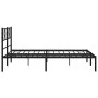 Estructura de cama con cabecero metal negro 120x190 cm de , Camas y somieres - Ref: Foro24-372176, Precio: 94,04 €, Descuento: %