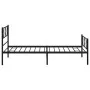 Bed frame with headboard and black metal footboard 80x200 cm by , Beds and slatted bases - Ref: Foro24-372188, Price: 65,40 €...