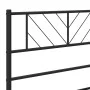 Bed frame with headboard and black metal footboard 80x200 cm by , Beds and slatted bases - Ref: Foro24-372188, Price: 65,40 €...