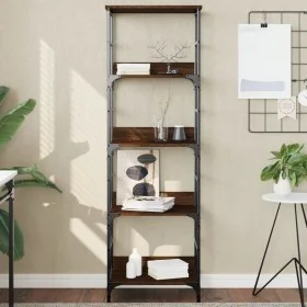 Oak brown engineered wood shelving 50x33x153 cm by , Bookcases and shelves - Ref: Foro24-835278, Price: 69,50 €, Discount: %