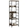 Estantería de madera de ingeniería marrón roble 50x33x153 cm de , Librerías y estanterías - Ref: Foro24-835278, Precio: 69,82...