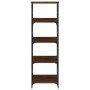 Estantería de madera de ingeniería marrón roble 50x33x153 cm