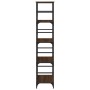 Estantería de madera de ingeniería marrón roble 50x33x153 cm