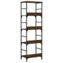 Estantería de madera de ingeniería marrón roble 50x33x153 cm de , Librerías y estanterías - Ref: Foro24-835278, Precio: 69,82...